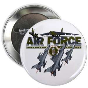  2.25 Button US Air Force with Planes and Fighter Jets 