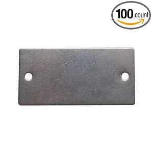 Industrial Grade 2CEA8 Blank Tag, 1 1/2 H x 3 W In., SS, PK 100 