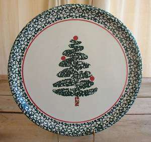Furio Italy Christmas Tree Chop Plate Platter Sponged  