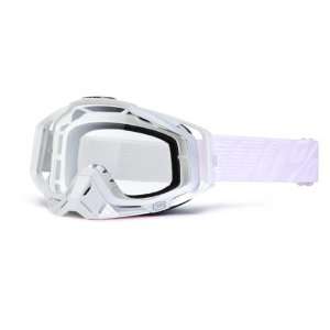  100% RACECRAFT GOGGLES (WHITE) Automotive