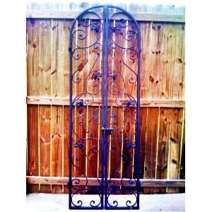  Forged Scroll Iron Wine Cellar Double Door or Gate with 