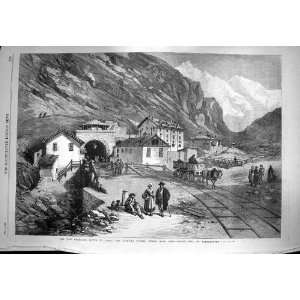  1869 Railway Tunnel Mont Cenis Bardonneche Mountains