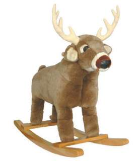 Carstens WHITE TAIL DEER Plush Stuffed Rocking Horse Holds 200 lbs 