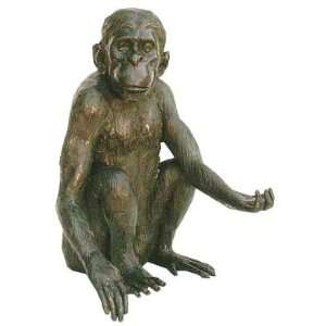  Metropolitan Galleries SRB992437 Sitting Monkey Bronze