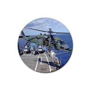  Helicopter hh60 pave hawk Round Rubber Coaster set 4 pack 