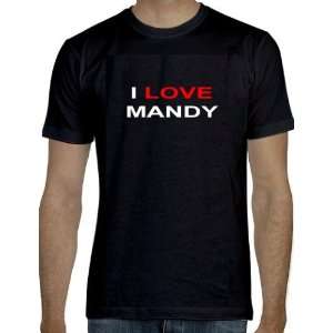  Mandy Tshirt I Love Mandy Black Tshirt SIZE ADULT LARGE 