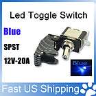 Blue LED Car Carbon Fiber Flip Cover Toggle Switch US Delivery