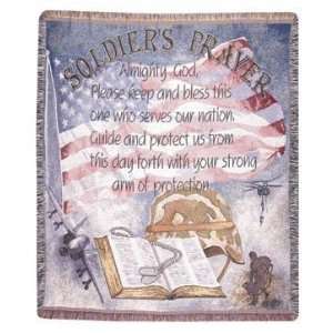  Soldiers Prayer Military Religious Tapestry Throw Afghan 