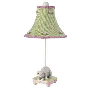  Medium Bunny Lamp with Green Check Shade