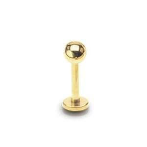   Gold Plated Ball Over 316l Surgical Steel L33 Monroe Labret Chin Lip