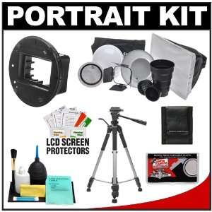  Portrait Kit with Beauty Dish Reflector, Globe Diffuser, Softbox 