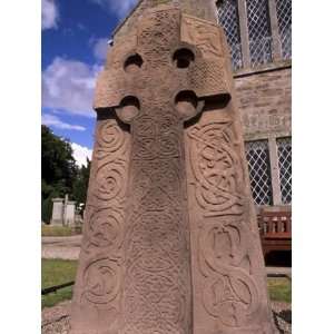  8th C.Cross Slab with Christian Celtic Cross and Pictish 