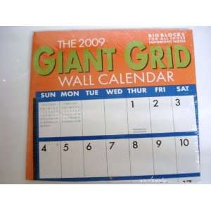  Giant Grid 2009 16 Month Wall Calendar