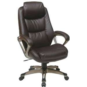  Work Smart Executive Eco Leather Chair with Coil Spring 
