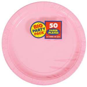  New Pink Big Party Pack   Dessert Plates (60 count) Toys & Games