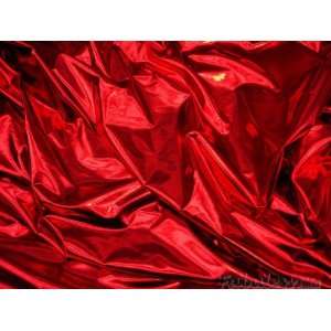  Red Metallic Spandex Lycra Fabric Per Yard Arts, Crafts 