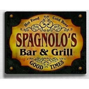  Spagnolos Bar & Grill 14 x 11 Collectible Stretched 