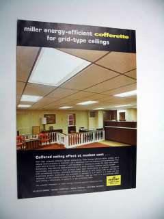 Miller Lighting Cofferette grid type ceilings 1977 Ad  
