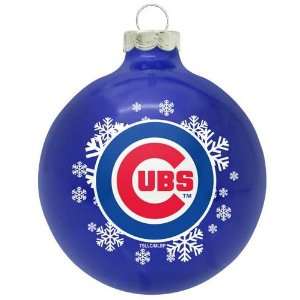 Chicago Cubs Small Painted Round Christmas Tree Ornament 
