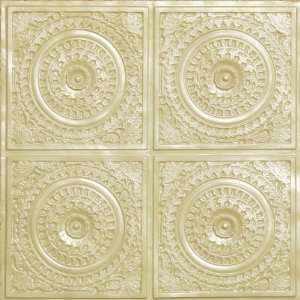 Cheap Plastic Ceiling Tile Flat, #117 Creame Pearl Can Be Glue on 