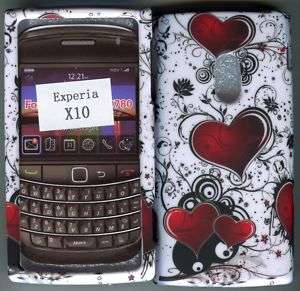 Hard Case Cover Sony Ericsson X10/experia Hearts red  
