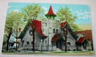 1953 FIRST M.E. CHURCH UPPER SANDUSKY OHIO POSTCARD  