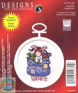 Cross Stitch Kit ~ DFN Santa Toy Bag Surprise w/Frame  