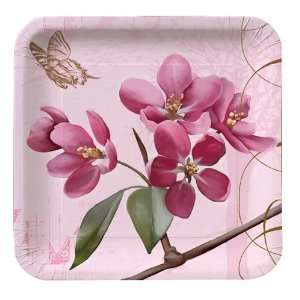  Cherry Blossoms Square Paper Dinner Plates Health 