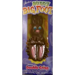Chocolate Easter Bunny Big Foot Crunchy Crisp Chocolate 5oz Hollow