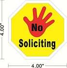 No Soliciting Sign Sticker Store Office Home Door ~A015