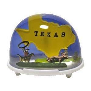  Yellow Map of Texas Snow Globe