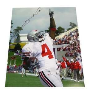  Signed Santonio Holmes Picture   16x20 p2 Sports 