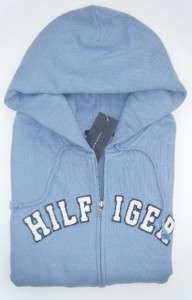NEW Womens TOMMY HILFIGER LOGO Full Zip Up Hooded Sweatshirt   Size 