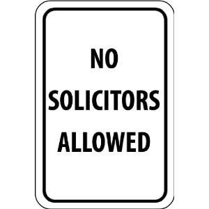  SIGNS NO SOLICITORS ALLOWED