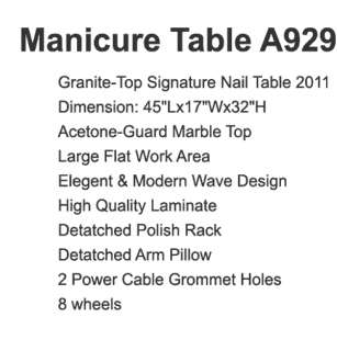 Granite Top Manicure Table for Nail Salon Pedicure Spa AN926 Quality 