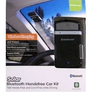  Solar Powered Bluetooth Hands Free CellPhone Car Kit 