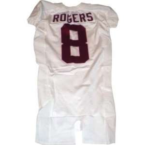  Chris Rogers #8 Alabama 2007 08 Game Used White Jersey w 
