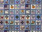 Americana Blue Cheater Fabric Quilt Top Material 90 X 108 New 3 Yards