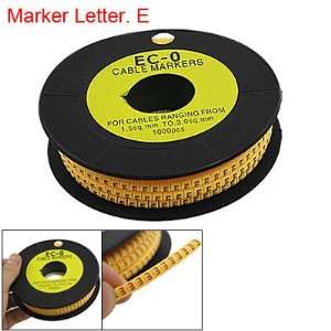   Letter Marking Yellow Soft PVC Cable Tie Markers 1000 Pcs Electronics