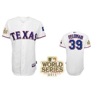 2012 Texas Rangers World Series Baseball Jersey #39 Feldman White 