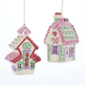   Sugar Town Pastel Candy House Christmas Ornaments 4