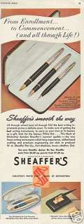 1948 Sheaffers White Dot Pen Smooth the Way Vintage Ad  