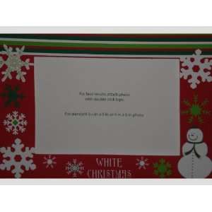  White Christmas Snowman Snowflakes Greeting Photo Cards 