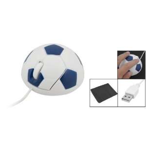  Gino Laptop PC Blue Wht Football 3 Buttons USB Optical 