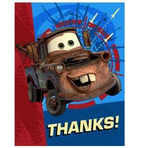  Lets Party By Hallmark Disney Cars 2   Thank You Notes 