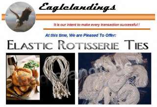 200 ELASTIC FOOD TIES FOR ROTISSERIE POULTRY CHICKEN  