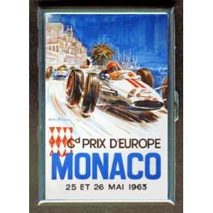 MONACO RACECAR RACING POSTER ID Holder, Cigarette Case or Wallet MADE 
