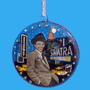  Pack of 12 Glass Dome Frank Sinatra Christmas Ornaments 
