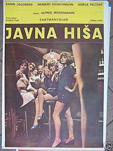 DAS FREUDENHAUS K.JACOBSEN SLOVENIAN MOVIE POSTER 1971  