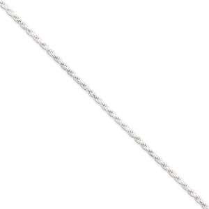   25 mm, Sterling Silver, Diamond cut Rope Chain   24 inch Jewelry